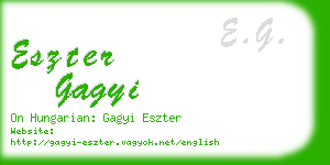 eszter gagyi business card